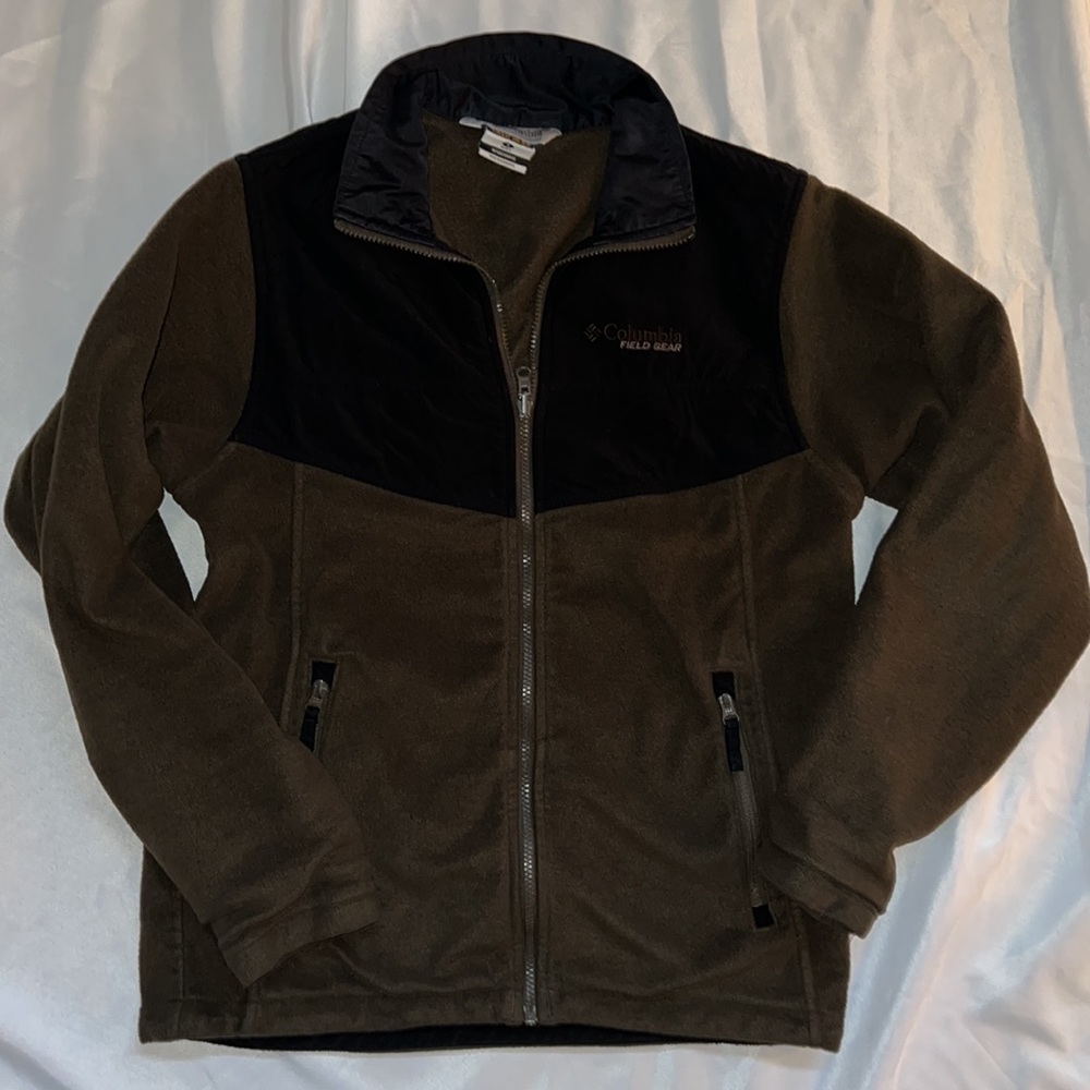 Columbia men’s small fleece zip up jacket.